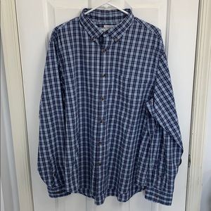 Men’s blue plaid button down size xl